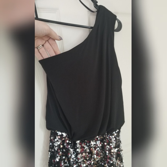 Little Black Dress with Silver Sequins - Picture 3 of 7